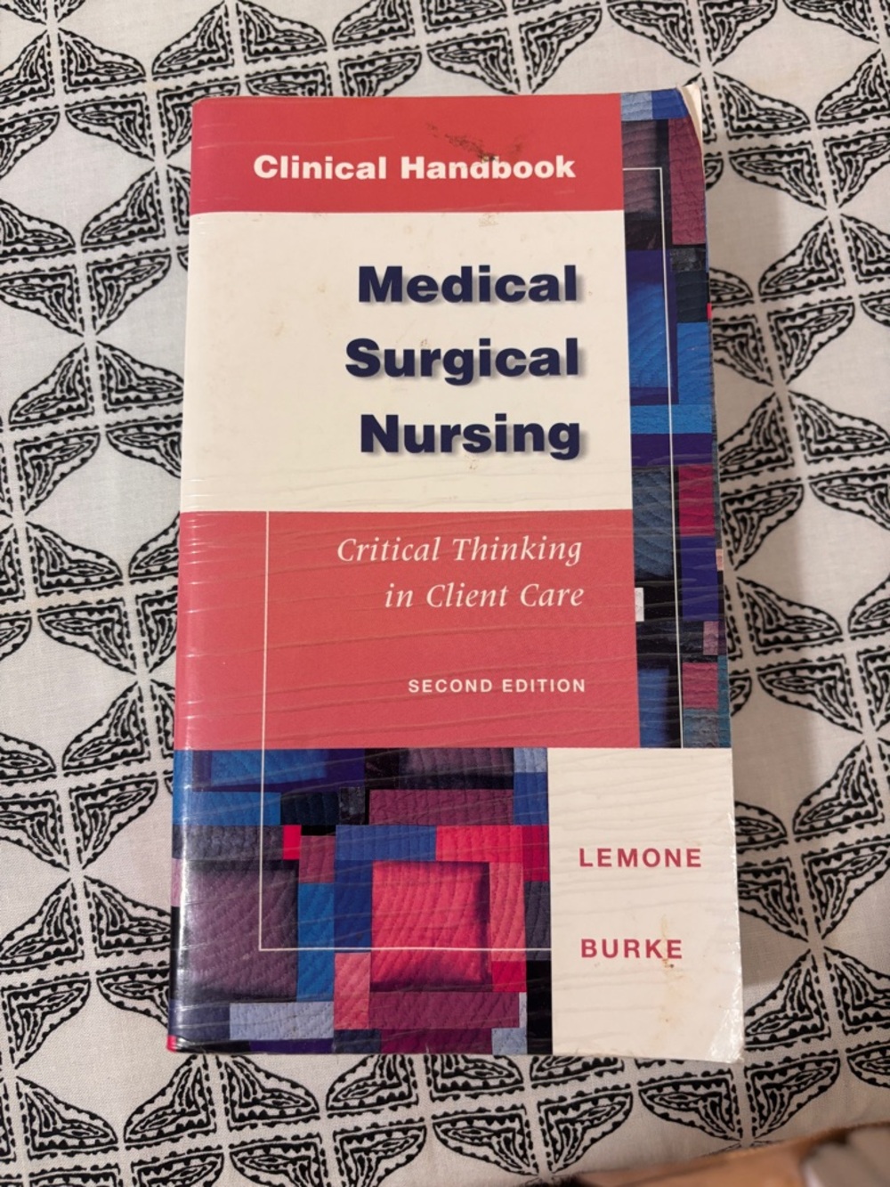 Medical Surgical Nursing Clinical Handbook - Red/Blue Accent